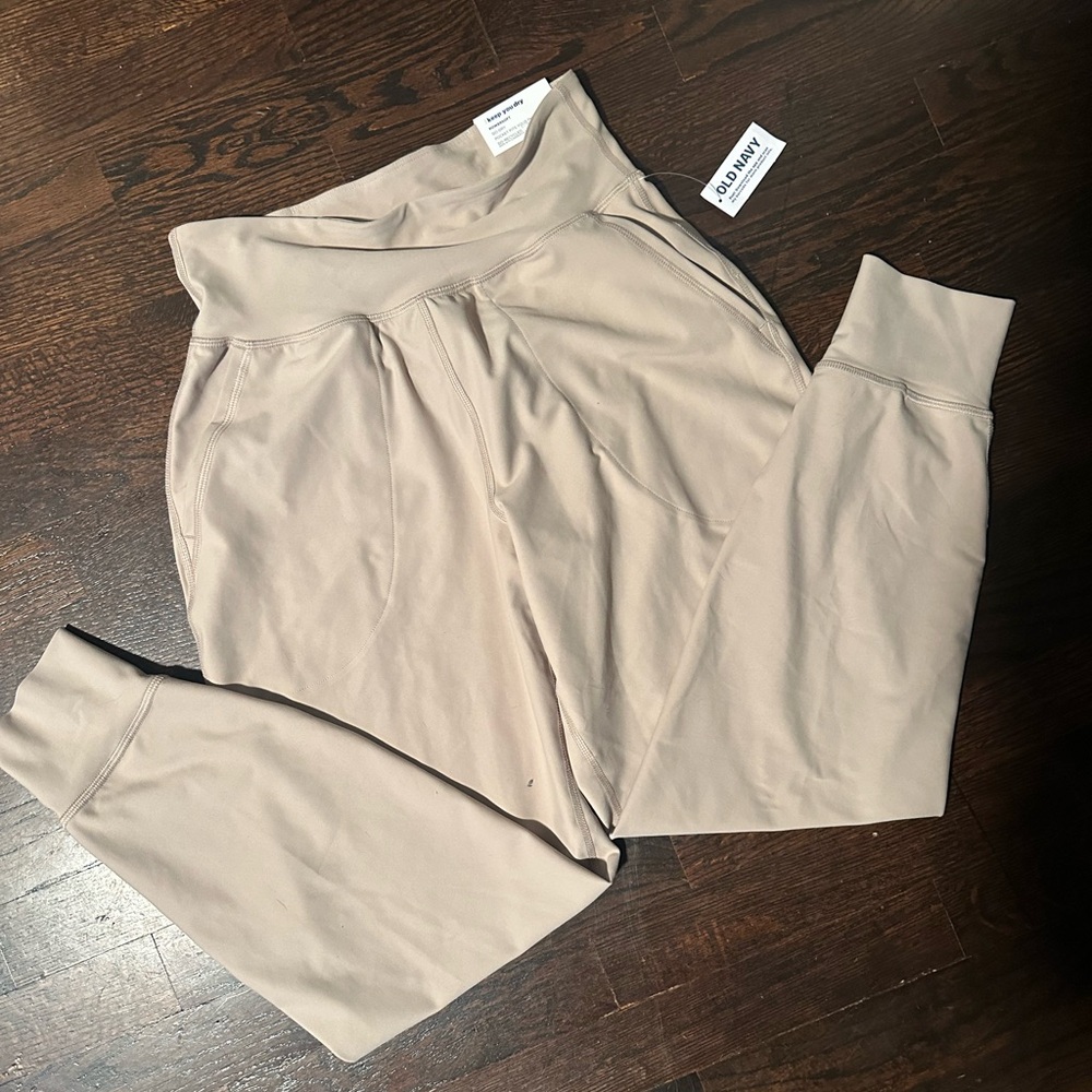 Old Navy Tan Track Pants Soft Knit Joggers